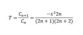 Рекуррентная формула. Множитель T. Член ряда. Четырнадцатый вариант. Циклы